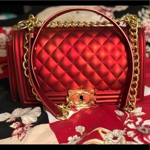 Red Quilted Crossbody bag